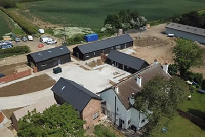 Barn conversions at Stoke Road Farm nearing completion
